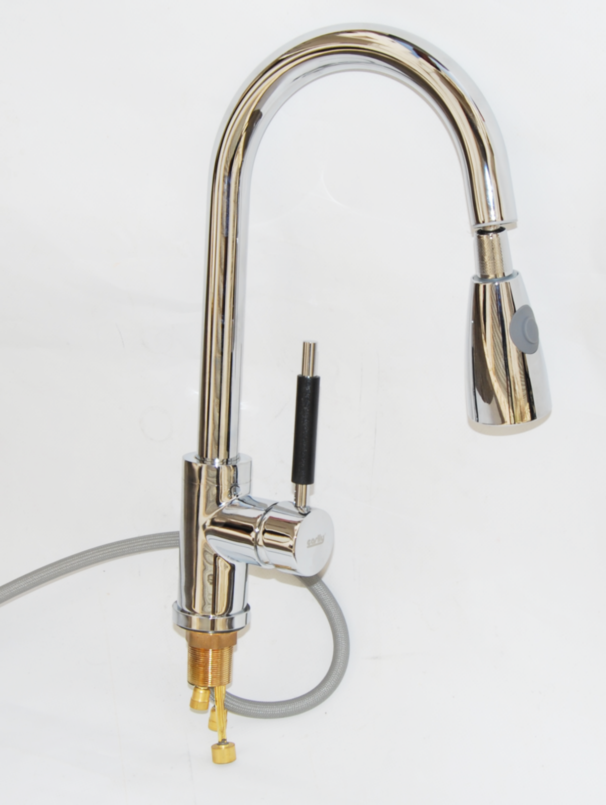 12768 GRIFO DE COCINA MEZCLADOR DE DUCHA DE MANO EXTRAÍBLE FREGADERO MONOMANDO CROMADO 959