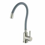 GRIFERÍA MEZCLADOR FREGADERO COCINA RESTAURANTE MANGUERA FLEXIBLE GRIS 891
