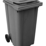 CUBO DE BASURA 240 LT EN840 NORMAS HACCP TAPA GRIS