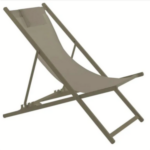 TUMBONA PLEGABLE GARDEN SEA BEACH ALUMINIO 102x58x93cm GRIS TÓRTOLA 056
