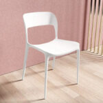 SILLA DE POLIPROPILENO COCINA BAR RESTAURANTE SILLAS DE JARDÍN INTERIOR EXTERIOR BLANCO