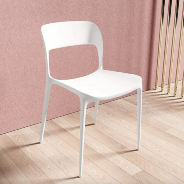 SILLA DE POLIPROPILENO COCINA BAR RESTAURANTE SILLAS DE JARDÍN INTERIOR EXTERIOR BLANCO