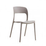 SILLA DE POLIPROPILENO COCINA BAR RESTAURANTE SILLAS DE JARDÍN INTERIOR EXTERIOR GRIS PALOMA 528