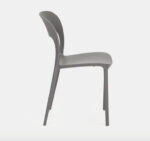 SILLA DE POLIPROPILENO COCINA BAR RESTAURANTE SILLAS DE JARDÍN INTERIOR EXTERIOR GRIS PALOMA 528