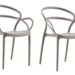KIT 2 SILLAS POLIPROPILENO BAR SILLA RESTAURANTE INTERIOR JARDÍN EXTERIOR PALOMA GRIS PALOMA