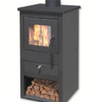 ESTUFA DE LEÑA ACERO PINTADO 10,7 KW CHIMENEA CHIMENEA cm 43x41x86h A798