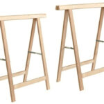 PAR DE CABALLETES PLEGABLES CABALLETE MADERA DE HAYA 75x75cm 579