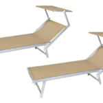 PAR DE 2 TUMBONAS TUMBONA DE ALUMINIO PISCINA AJUSTABLE ARENA 909