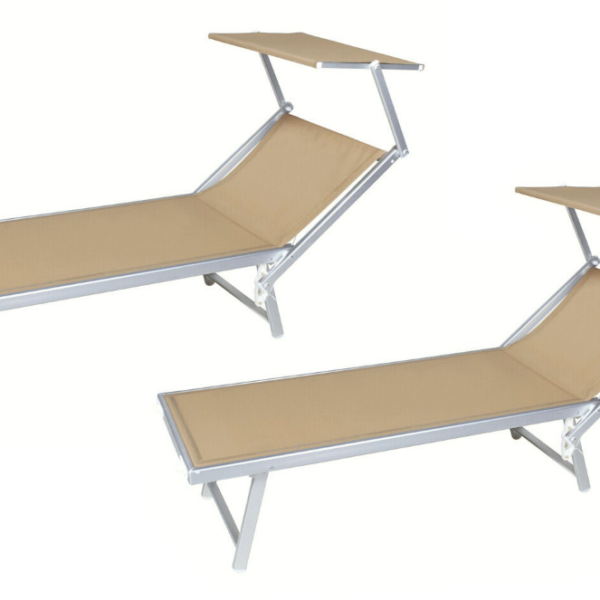 PAR DE 2 TUMBONAS TUMBONA DE ALUMINIO PISCINA AJUSTABLE ARENA 909