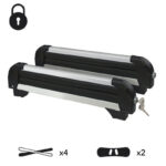 PORTAESQUÍS PARA BARRAS DE TECHO COCHE LLEVAR 4 PARES DE ESQUÍS O 2 TABLAS DE SNOWBOARD 914 DC