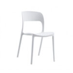 SILLA DE POLIPROPILENO COCINA BAR RESTAURANTE SILLAS DE JARDÍN INTERIOR EXTERIOR BLANCO