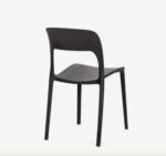 KIT 2 SILLAS POLIPROPILENO COCINA BAR RESTAURANTE SILLA INTERIOR EXTERIOR NEGRO 504V