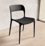 KIT 4 SILLAS POLIPROPILENO COCINA BAR RESTAURANTE SILLA INTERIOR EXTERIOR NEGRO 504V