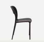 KIT 6 SILLAS POLIPROPILENO COCINA BAR RESTAURANTE SILLA INTERIOR EXTERIOR NEGRO 504V