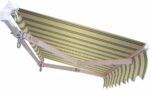 TOLDO BALCÓN EXTERIOR ENROLLABLE 4x2,5mt RECLINABLE BEIGE/VERDE 164
