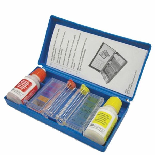 KIT DE PRUEBA PROBADOR PH BROMO CLORO CONTROL DE AGUA PISCINA 674