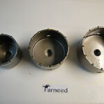 KIT DE CORTE DE ORIFICIOS DE PARED 3 TAZAS PARA ORIFICIOS 80-100-120 mm CONEXIÓN ROSCADA M22