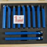 HERRAMIENTAS DE CORTE TORNO CUCHILLAS DE ACERO 8X8MM 11 PIEZAS CAJA SOLDADA $
