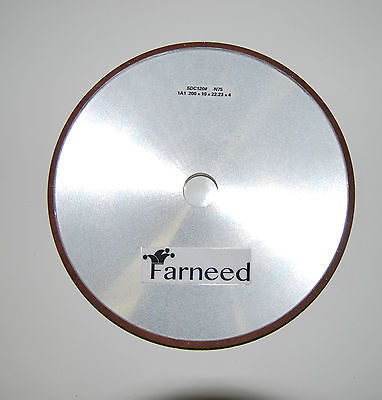 MUELA ABRASIVA DE PIEDRA DIAMANTADA 200x10x22,23 mm PARA EL AFILADO DE HERRAMIENTAS DE TORNO