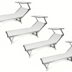 KIT 4 PIEZAS TUMBONAS TUMBONA DE ALUMINIO VISERA SOLAR AJUSTABLE DE ALUMINIO BLANCO 530