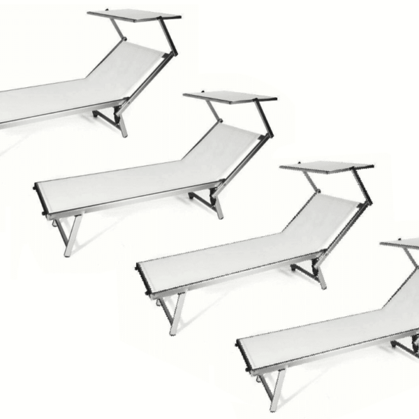 KIT 4 PIEZAS TUMBONAS TUMBONA DE ALUMINIO VISERA SOLAR AJUSTABLE DE ALUMINIO BLANCO 530