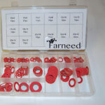 SURTIDO DE JUEGOS DE JUNTAS ARANDELAS PLANAS DE FIBRA 600 PIEZAS EN CAJA