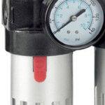 FILTRO REDUCTOR MANÓMETRO CONEXIÓN 1/4" SILV REGULADOR DE COMPRESOR ANTICONDENSACIÓN