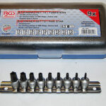 LLAVES DE TUBO TORX 5 BROCAS PARA CAUDALÍMETRO MÁSICO DE AIRE 1/4 CONEXIÓN 9 PIEZAS 2355 VBGS