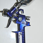 AERÓGRAFO HVLP CON TANQUE SUPERIOR BOQUILLA DE ACERO 120cc PISTOLA PULVERIZADORA 1mm
