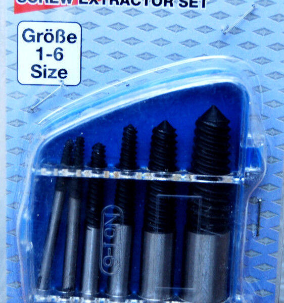 EXTRACTORES CÓNICOS PARA TORNILLOS DIVIDIDOS JUEGO DE TIRADORES DE PERNOS 6 PIEZAS BGS1896 CASSETTE