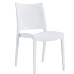 SILLA DE POLIPROPILENO COCINA BAR RESTAURANTE JARDÍN INTERIOR EXTERIOR BLANCO 573FLA
