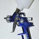 MINI AERÓGRAFO HVLP TOP TANK 125cc 1mm PISTOLA DE PINTURA PLÁSTICA