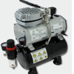 MINI COMPRESOR DE AERÓGRAFO CON DEPÓSITO SILENCIADO A6 18-6 AEROGRAFÍA NAIL ART