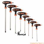 JUEGO DE 9 PIEZAS DE LLAVE EN T CON CABEZA DE CROMO VANADIO CON ORIFICIO T10 - T50 HOT