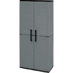 ARMARIO DE ALMACENAMIENTO QUE AHORRA ESPACIO ARMARIO 2 PUERTAS 68X37X163 H cm GRIS 156AP