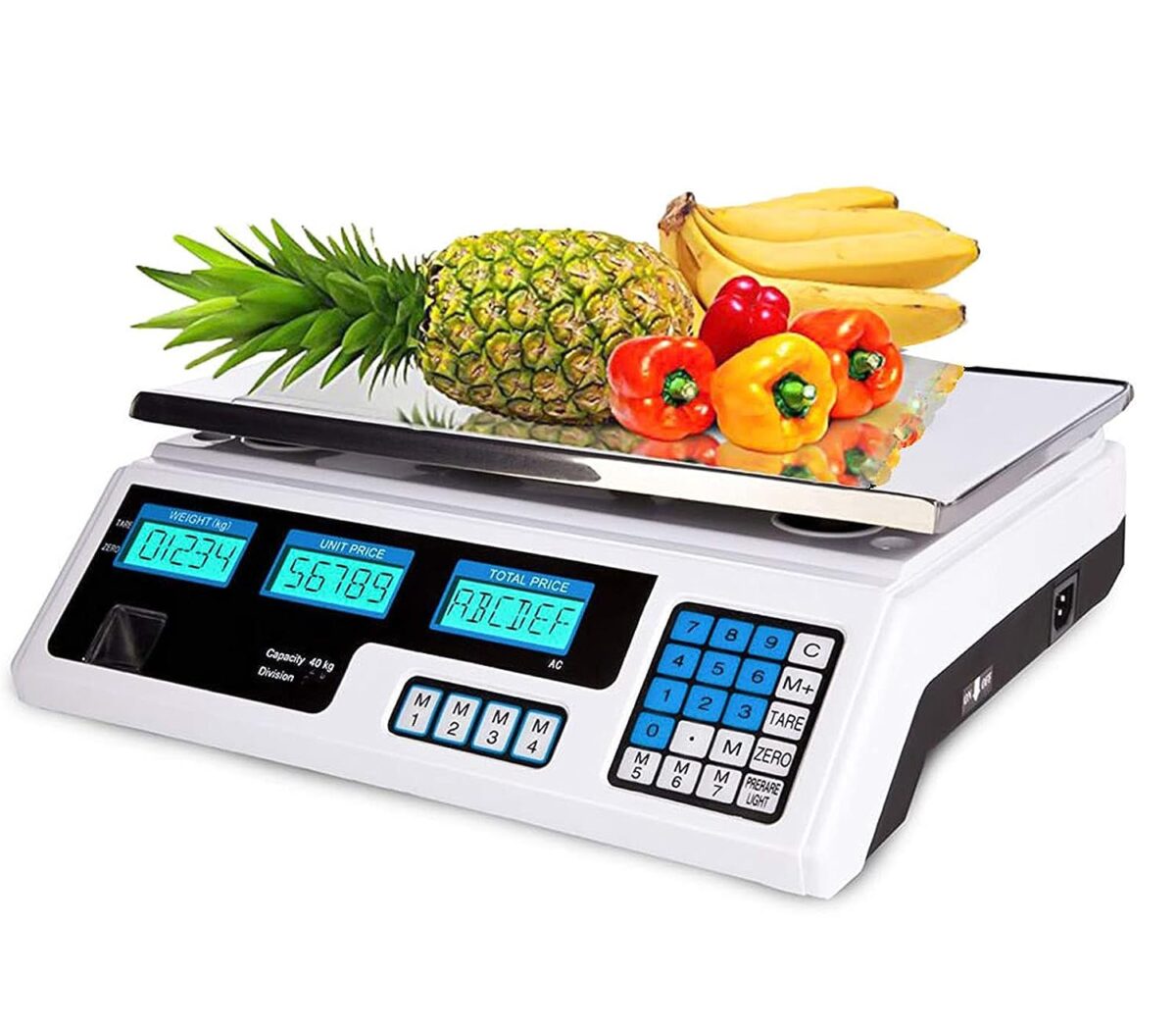 BÁSCULA DE MOSTRADOR DIGITAL ELECTRÓNICA PROFESIONAL 40 KG 2 GRAMOS COCINA 194AR