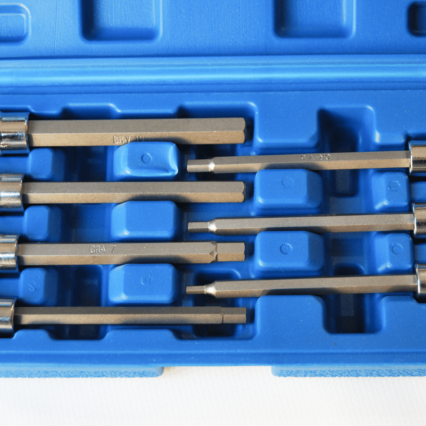 VASOS HEXAGONALES PUNTA LARGA DE ACERO 110 MM 3/8" VASOS 3 10 mm 881