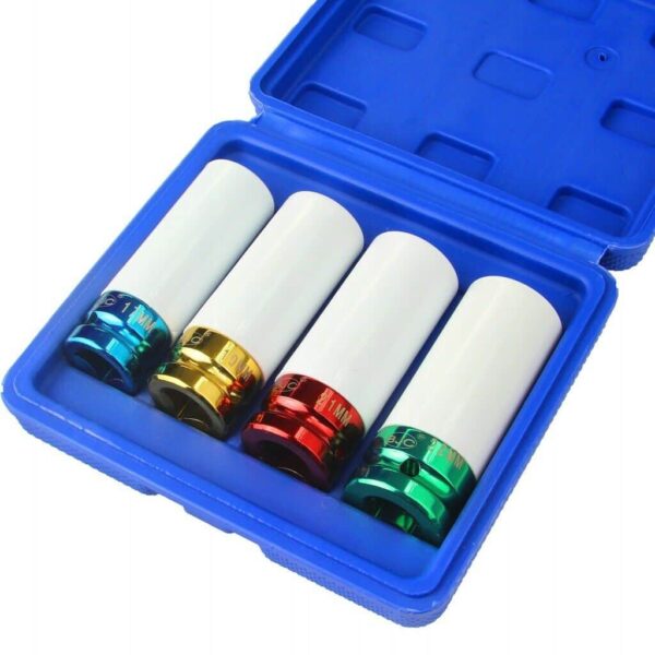 LLAVES DE TUBO LLANTAS DE ALEACIÓN LLANTA 17, 19, 21, 22 mm AUTO 1/2 " 4 PIEZAS 265x