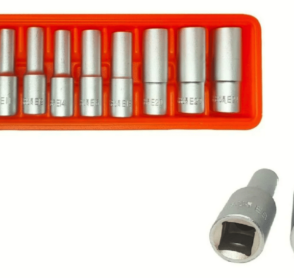 JUEGO DE LLAVES DE VASO 10 PIEZAS PIEZAS TORX 1/2" HEMBRA E-TYPE E8 E24 735xi
