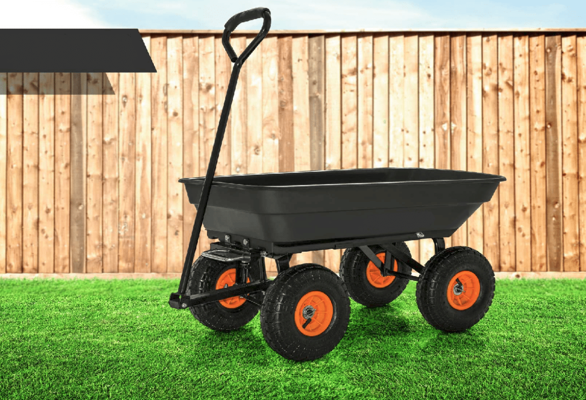 20237 REMOLQUE EMPUJE PORTAHERRAMIENTAS DE JARDÍN VOLQUETE MAX 250KG 484