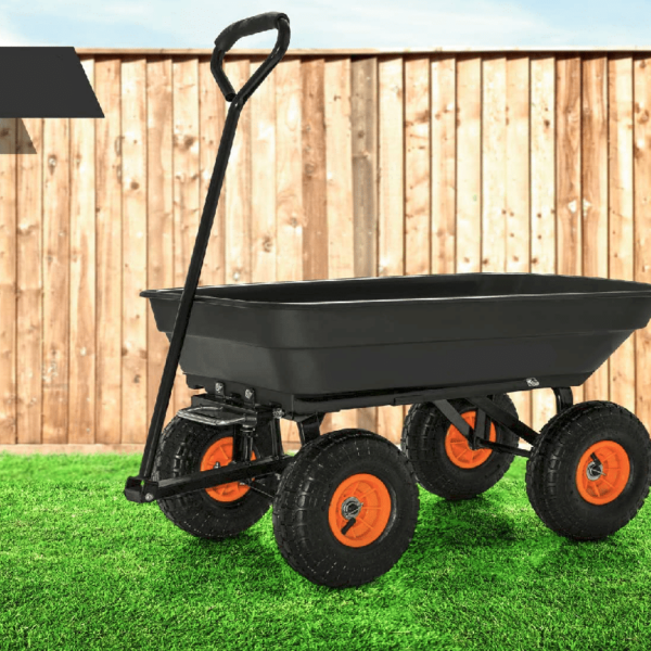 REMOLQUE EMPUJE PORTAHERRAMIENTAS DE JARDÍN VOLQUETE MAX 250KG 484