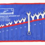 JUEGO DE LLAVES COMBINADAS 14 PIEZAS LLAVE COMBINADA ESTRELLA FIJA 8 FUNDA DE 24 MM AZUL