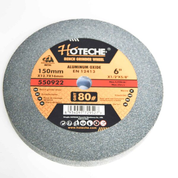DISCO ABRASIVO PIEDRA PARA BANCO MUELA ABRASIVA 150mm GRIT 80 CON ÓXIDO DE ALUMINIO