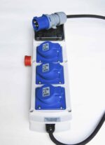 CUADRO ELÉCTRICO MONOFÁSICO PARA OBRA 3 TOMAS DE CORRIENTE CERTIFICACIÓN 16A PULSADOR DE EMERGENCIA 011P