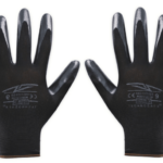60 PARES DE GUANTES DE TRABAJO RECUBIERTOS DE NYLON NITRILO PAR GUANTE NEGRO 02BB TALLA 9