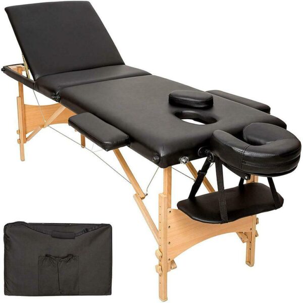CAMA DE MASAJE MASAJES PARA FISIOTERAPIA ESTETICISTA 3 ZONAS MADERA Y ACERO 470