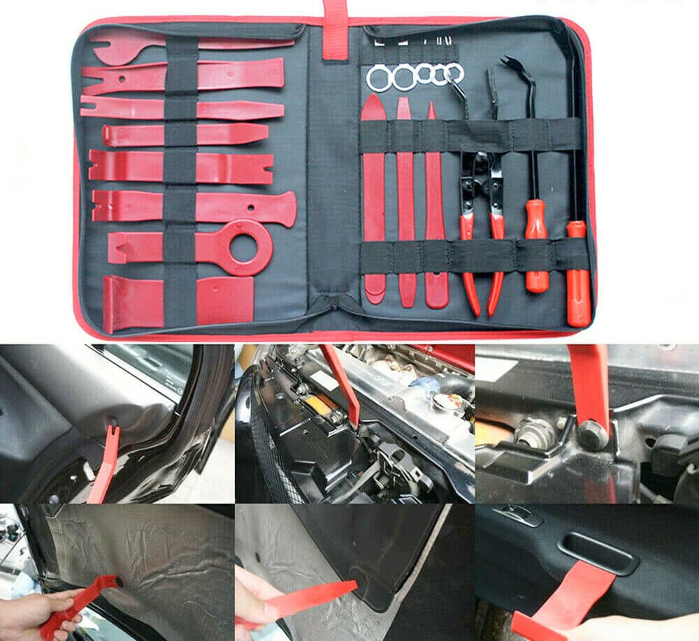 21114 JUEGO DE HERRAMIENTAS PALANCAS DESMONTAJE DE PANELES DESMONTAJE PUERTAS DE COCHE PINZA CARROCERO