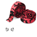 2 CINTAS DE MANILLAR CINTA BICICLETA BICICLETA DE CARRERAS GORRAS DE BICICLETA A PRUEBA DE GOLPES NEGRO ROJO