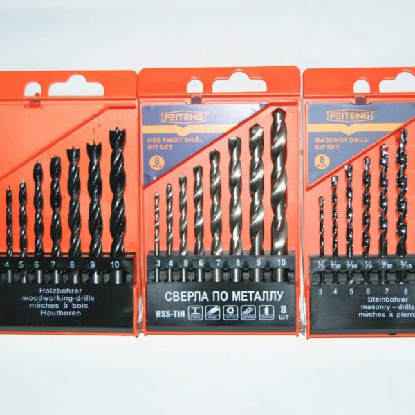 JUEGO DE BROCAS METAL HIERRO PARED MADERA 3 10 MM MÉTRICO 24 PIEZAS HSS