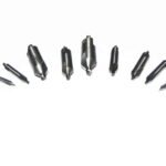 JUEGO DE BROCAS CENTRALES: 9 PIEZAS LADOS RECTOS, BROCA DE TORNO DE 60°, DE 1 A 6 MM